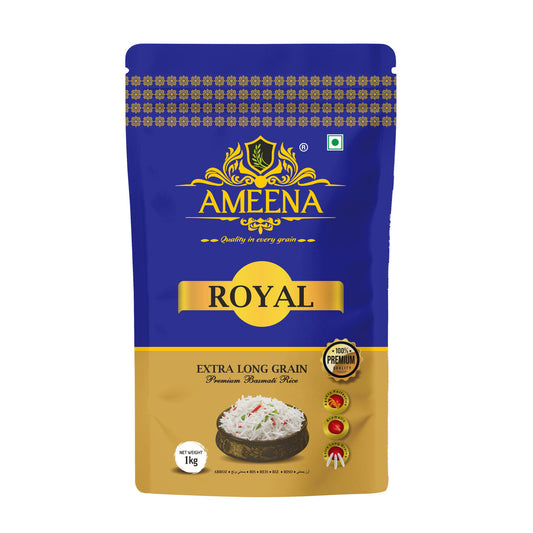 Ameena Royal Basmati Rice, Premium Extra Long Grain