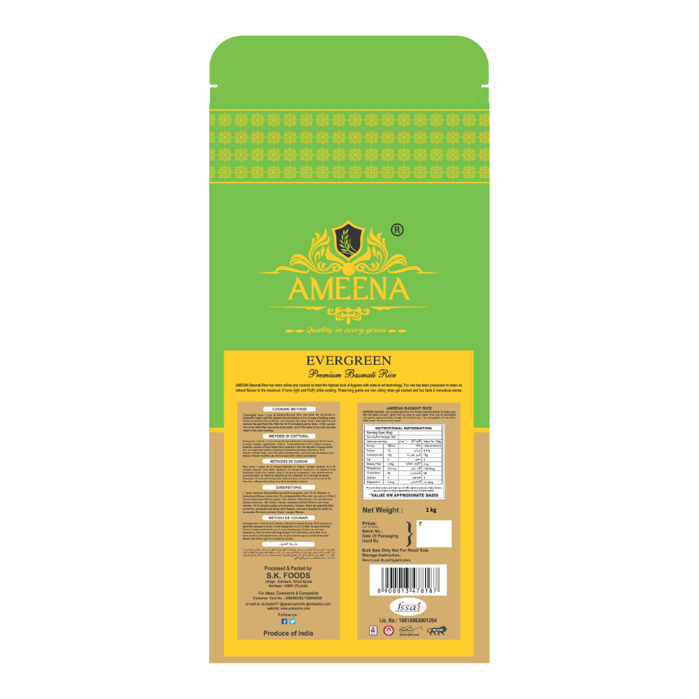 AMEENA Evergreen Premium Basmati Rice