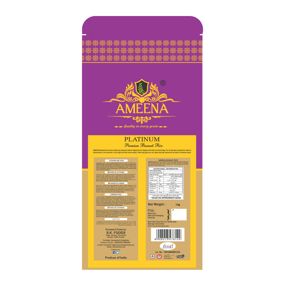 AMEENA Platinum Premium Basmati Rice
