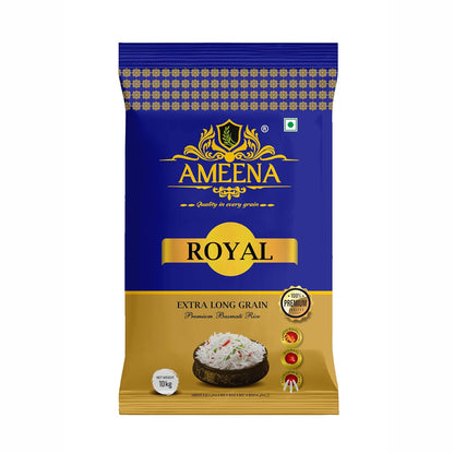 Ameena Royal Basmati Rice, Premium Extra Long Grain
