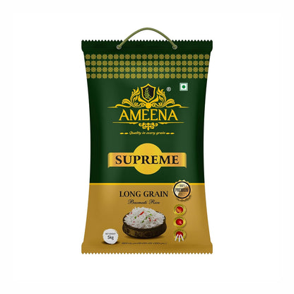 AMEENA Supreme Premium Basmati Rice Extra Long Grain For Finest Pulav Basmati Rice